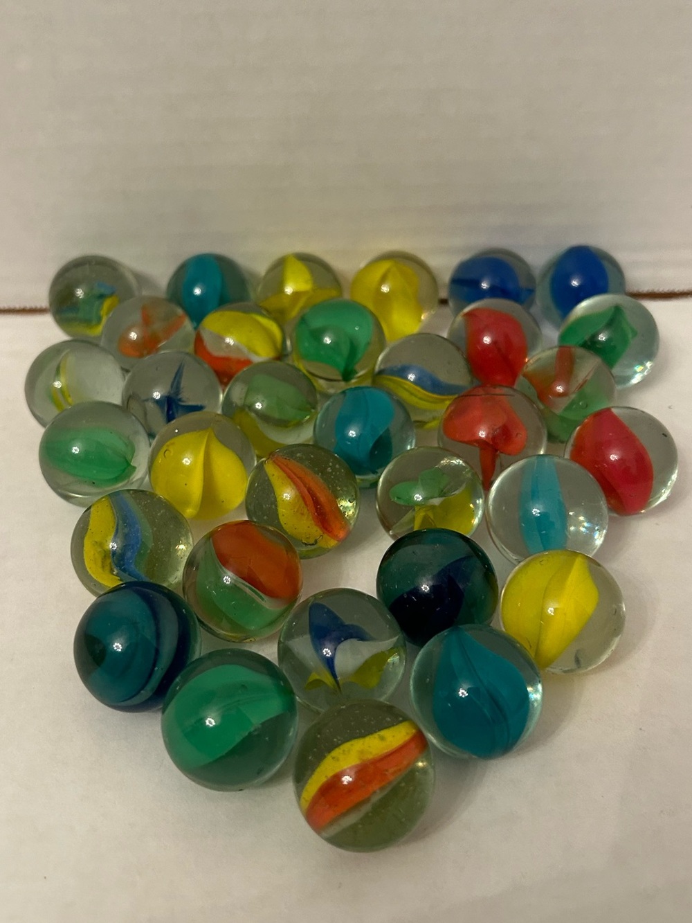 Jumbo Marbles Set - Colorful Swirl Mix